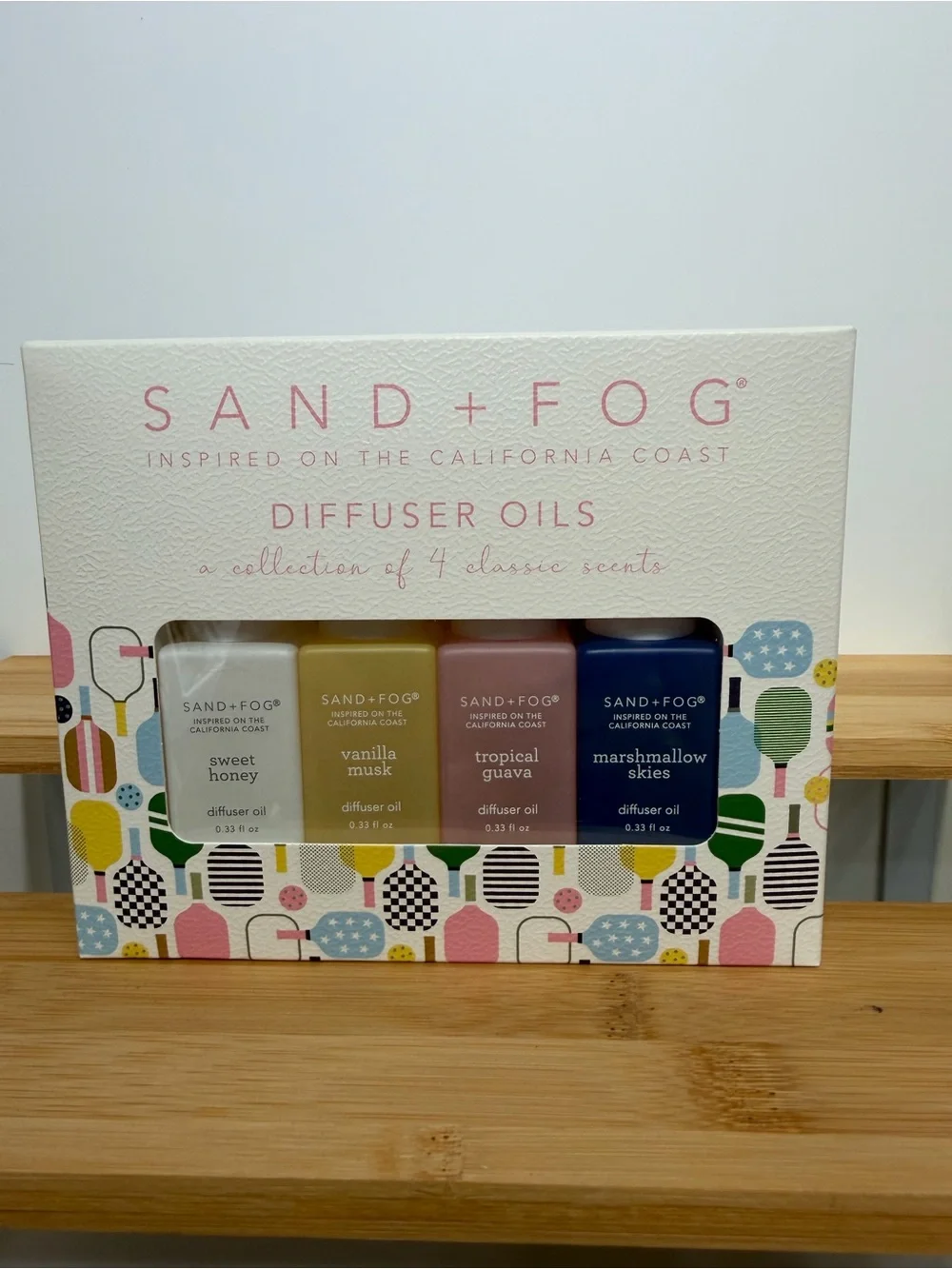 SAND+FOG Diffuser Oils Collection — White, Pink, Yellow, Blue